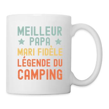 Mari Père Camping Légende Rétro Vintage - Mug blanc - blanc - Droite