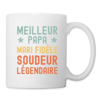 Mari Père Soudeur Légendaire rétro vintage - Mug blanc - blanc - Droite