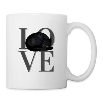 Cat Love - black/grey - Mug - white - Right
