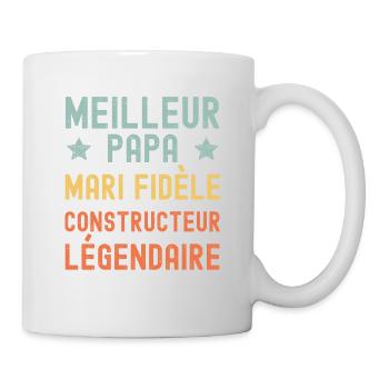 Mari Père Constructeur Légendaire retro vintage - Mug blanc - blanc - Droite