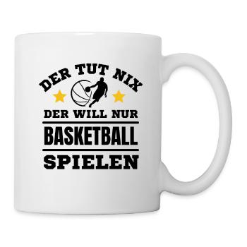 Basketball Spielen Spieler Basketball Liebhaber - Tasse - Weiß - Rechts