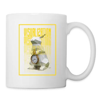abstrakt hase uhr Illustration - Tasse - Weiß - Rechts