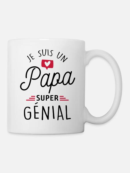 papa super génial / papa génial / superpapa - Mug blanc - blanc