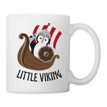 Petit pingouin viking - Mug blanc - blanc - Droite