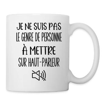 je ne suis pas le genre de personne - Mug blanc - blanc - Droite