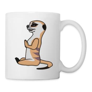 Meerkat Yoga Vector Drôle d’idée cadeau - Mug blanc - blanc - Droite
