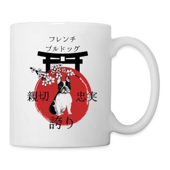 French Bulldog Japan Kanji Style - Mug - white - Right