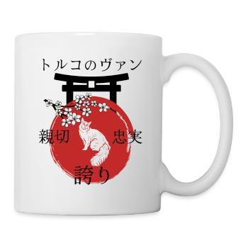 Turc Van Cat Japon Kanji Style - Mug blanc - blanc - Droite