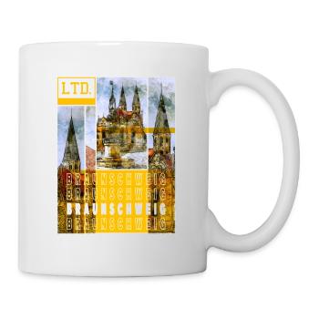 Braunschweig Deutschland Stadt Skyline Heimat - Tasse - Weiß - Rechts