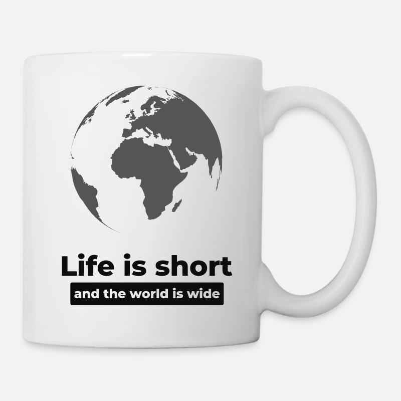 Life is short World - Mug - white
