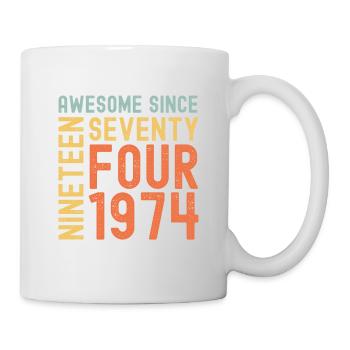 Génial depuis 1974 Année du cadeau d’anniversaire - Mug blanc - blanc - Droite