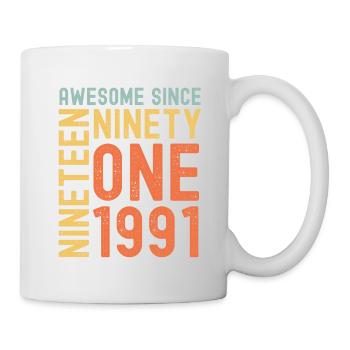 Génial depuis 1991 Année du cadeau d’anniversaire - Mug blanc - blanc - Droite