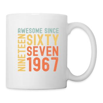 Awesome since 1967 Geburtstag Geschenk Jahreszahl - Tasse - Weiß - Rechts
