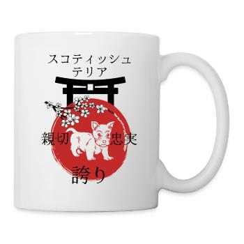 Scottish Terrier Japan Kanji Style - Mug - white - Right
