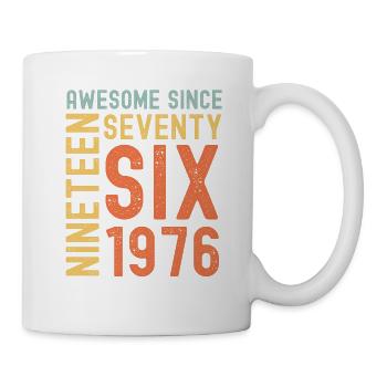Awesome since 1976 Geburtstag Geschenk Jahreszahl - Tasse - Weiß - Rechts
