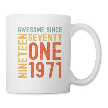 Awesome since 1971 Birthday Gift Year - Mug - white - Right