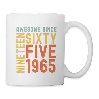 Awesome since 1965 Geburtstag Geschenk Jahreszahl - Tasse - Weiß - Rechts