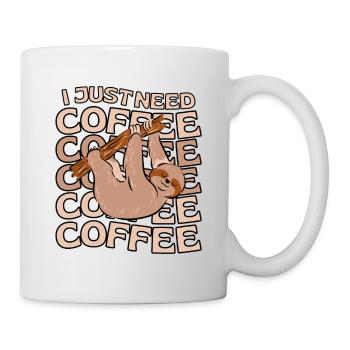 Sloth Coffee Cafe Sloth needs coffee - Mug - white - Right