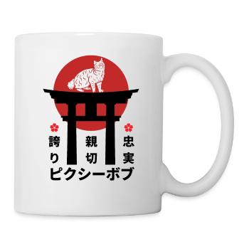 Pixie Bob Cat Japan Kanji Style - Mug - white - Right