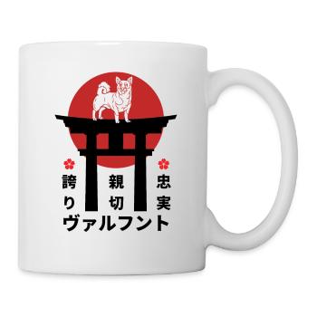 Vallhund suédois Japon Kanji Style pour l’amour des chiens - Mug blanc - blanc - Droite