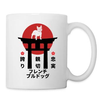 French Bulldog Japan Kanji Style - Mug - white - Right