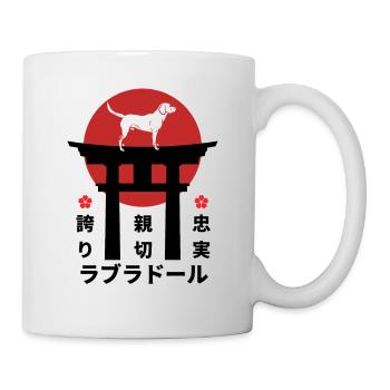 Labrador Japan Kanji Style pour les amoureux des chiens - Mug blanc - blanc - Droite