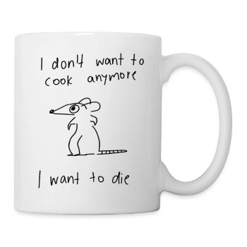Je ne veux plus cuisiner - rat - Mug blanc - blanc - Droite