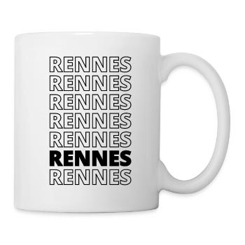 Rennes – Fiers d'être rennais - rouge - Mug blanc - blanc - Droite