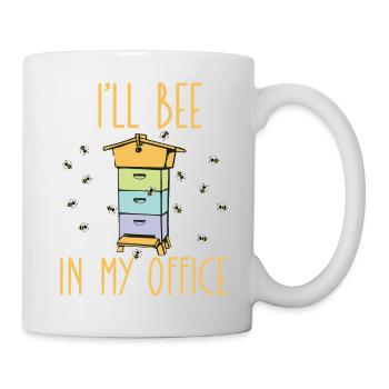 Hive i'll bee in my office gift for beekeeper - Mug blanc - blanc - Droite
