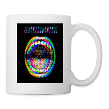 Ahhhhhh, Mund - Tasse - Weiß - Rechts