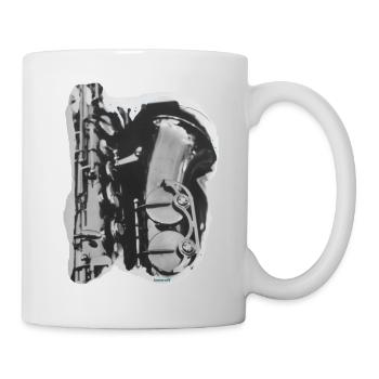 ZoffArt SAXOPHON - Tasse - Weiß - Rechts