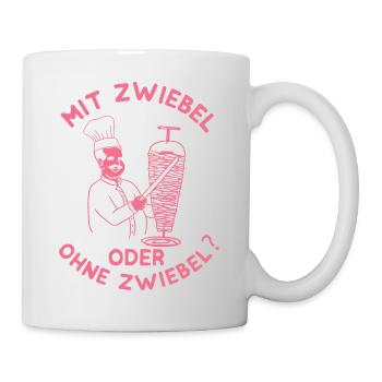 Döner Kebap Mann Mit Zwiebel Ohne Zwiebel - Tasse - Weiß - Rechts