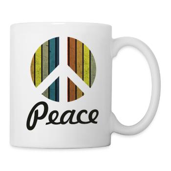 Design symbol peace rainbow colorful - Tasse - Weiß - Rechts
