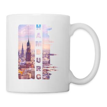 Hambourg Allemagne Ville Skyline Accueil Amour - Mug blanc - blanc - Droite