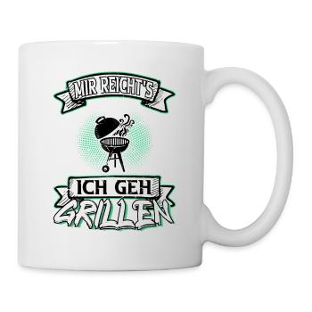 Grill Grillen Griller BBQ Spruch Lustig Humor - Tasse - Weiß - Rechts
