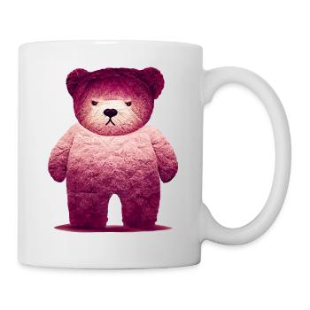 Pink Grumpy Teddy - Tasse - Weiß - Rechts
