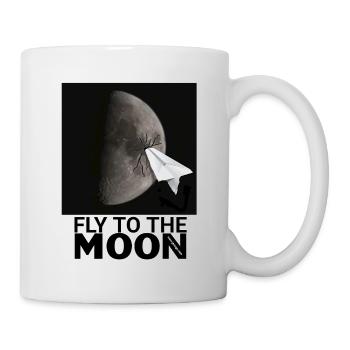 FLIEGEN SIE ZUM MOND - Tasse - Weiß - Rechts