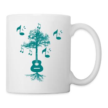 Vintage Funny Guitar Retro shirt Gift Idea - Mug - white - Right