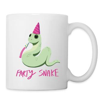 Serpent de fête - Mug blanc - blanc - Droite