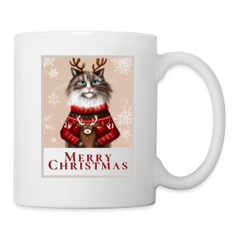 Christmas Siberian cat - Mug - white - Right