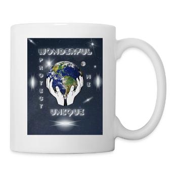 Schütze die Erde - Tasse - Weiß - Rechts