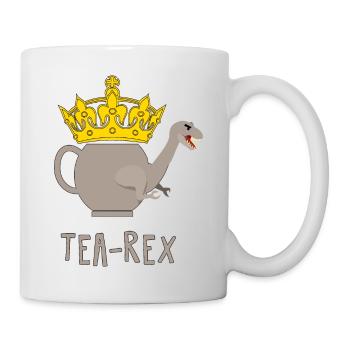 Tea-Rex - T-Rex beastly funny pun fun4m3 - Mug - white - Right