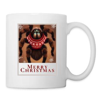 Tarantula with the inscription merry christmas. - Mug - white - Right