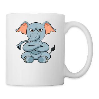 Nope Éléphant paresseux drôle - Mug blanc - blanc - Droite