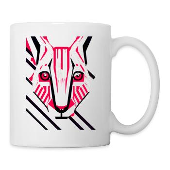 Portrait d’animal Chat Pop-Art Style - Mug blanc - blanc - Droite