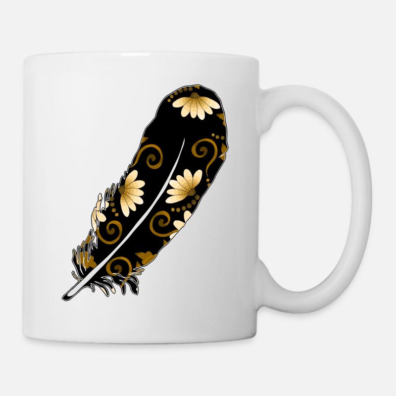 Feder - Tasse - Weiß