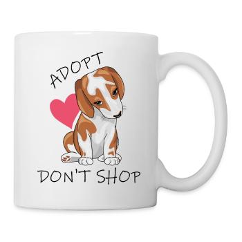 Cute beagle. Adopt - Mug - white - Right