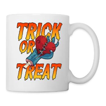 Halloween Trick or Treat Süßes oder Saures Herz - Mug blanc - blanc - Droite