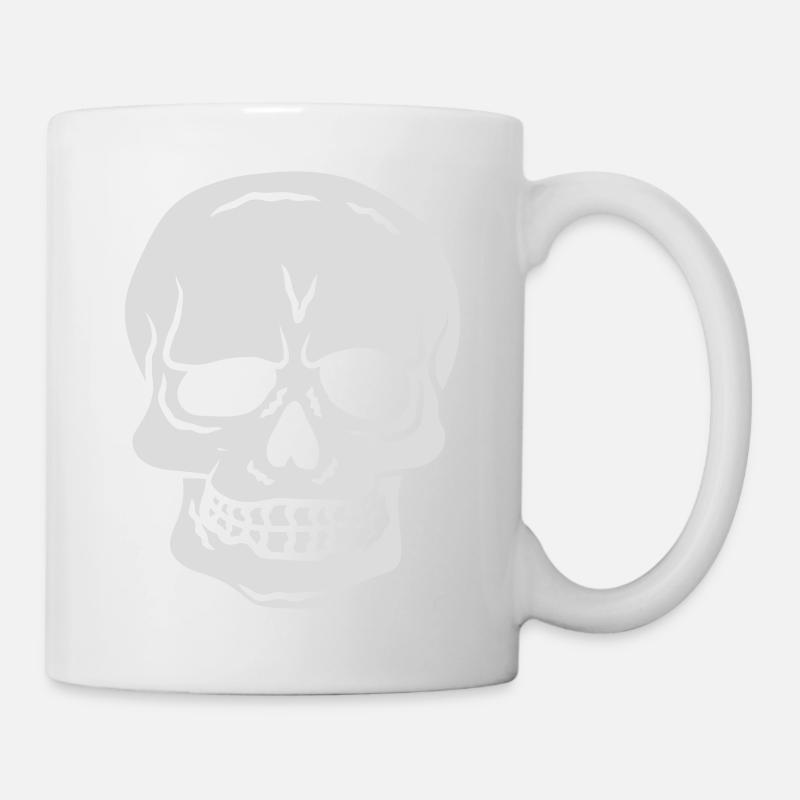 Design Totenkopf Horror Halloween - Tasse - Weiß