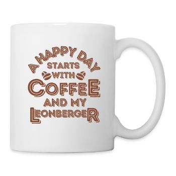 Leonberger Kaffee Hund Cafe - Tasse - Weiß - Rechts